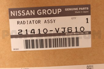 Nissan 21410VJ610 RADIATOR ASSY