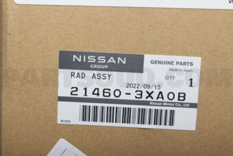Nissan 214603XA0B RADIATOR ASSY