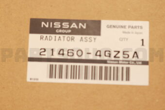 Nissan 214604GZ5A RADIATOR ASSY