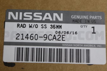 Nissan 214609CA2E RADIATOR ASSY