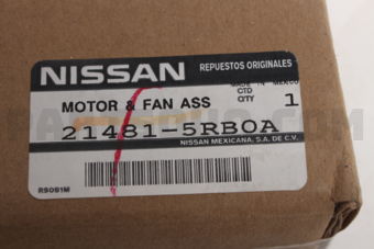 Nissan 214815RB0A MOTOR ASSY-FAN