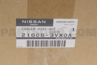 Nissan 216063VX0A COOLER ASSY-AUT