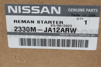Nissan 2330MJA12ARW MOTOR ASSY-STARTER