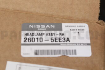Nissan 260105EE3A HEADLAMP ASSY-RH
