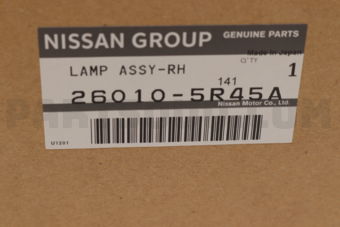 Nissan 260105R45A LAMP ASSY-RH