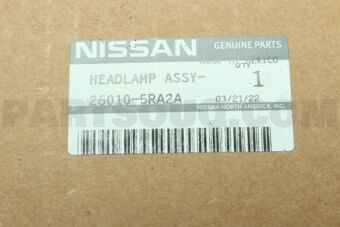 Nissan 260105RA2A HEADLAMP ASSY RH