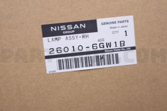 Nissan 260106GW1B LAMP ASSY-RH