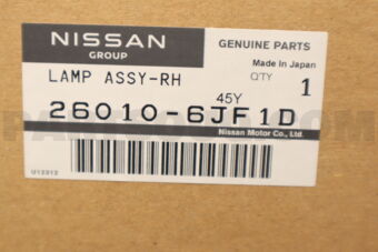 Nissan 260106JF1D LAMP ASSY RH