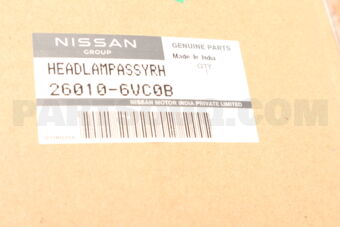 Nissan 260106VC0B HEADLAMP ASSY-RH