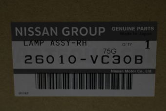 Nissan 26010VC30B LAMP ASSY-RH