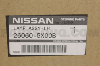 Nissan 260605X00B LAMP ASSY-LH