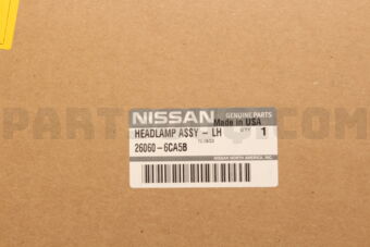 Nissan 260606CA5B HEADLAMP ASSY LH