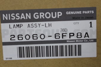 Nissan 260606FP8A HEADLAMP ASSY-LH