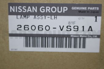 Nissan 26060VS91A LAMP ASSY-LH
