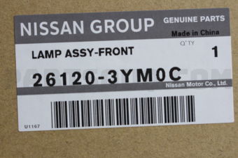 Nissan 261203YM0C LAMP ASSY FRONT