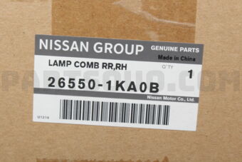 Nissan 265501KA0B LAMP ASSY-REAR COMBINATION,RH