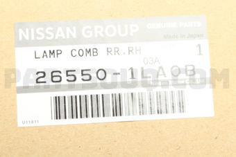 Nissan 265501LA0B LAMP ASSY-REAR COMBINATION,RH