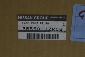 Nissan 265501ZR0B LAMP COMB RR,RH