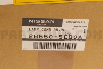 Nissan 265505CB0A LAMP COMB RR,RH