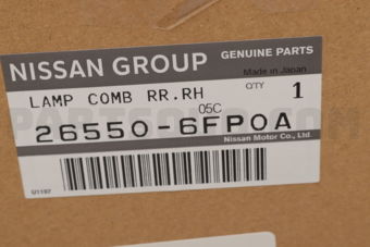 Nissan 265506FP0A COMBINATION LAMP ASSY-REAR,RH