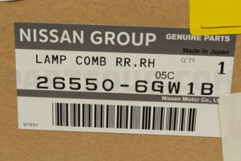 Nissan 265506GW1B LAMP ASSY COMB