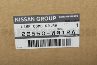 Nissan 26550WG12A LAMP COMB RR,RH