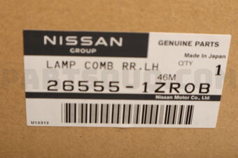 Nissan 265551ZR0B LAMP COMB RR,LH
