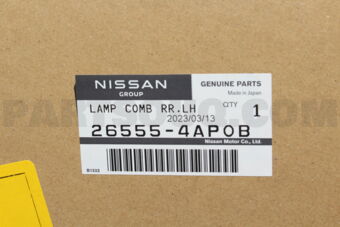 Nissan 265554AP0B LAMP COMB RR,LH
