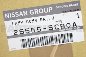Nissan 265555CB0A LAMP COMB RR,LH