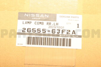 Nissan 265556JF2A LAMP COMB RR,LH