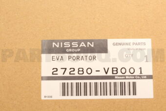 Nissan 27280VB001 EVAPORATOR ASSY-COOLER