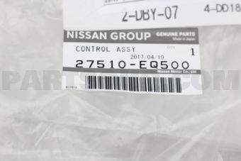 Nissan 27510EQ500 CONTROLLER ASSY-AIR CONDITINER