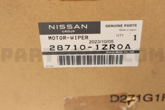 Nissan 287101ZR0A MOTOR WIPER