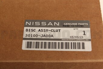 Nissan 30100JA00A DISC ASSY-CLUTCH