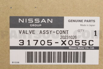 Nissan 31705X055C VALVE ASSY CONT