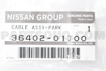 Nissan 3640201J00 CABLE ASSY-PARKING BRAKE,FRONT