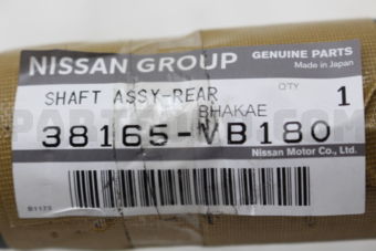 Nissan 38165VB180 SHAFT ASSY-REAR AXLE