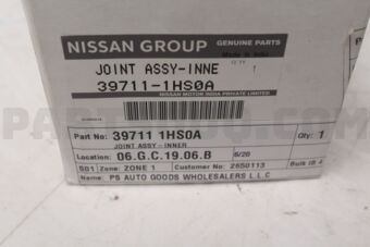 Nissan 397111HS0A JOINT ASSY-INNER