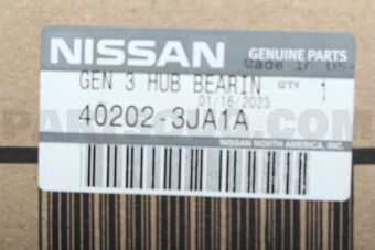 Nissan 402023JA1A HUB ASSY ROAD WHEEL