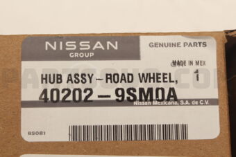 Nissan 402029SM0A HUB ASSY ROAD WHEEL