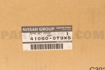 Nissan 410600T9X5 SHOE SET-FRONT