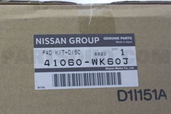 Nissan 41060WK60J PAD KIT-DISC