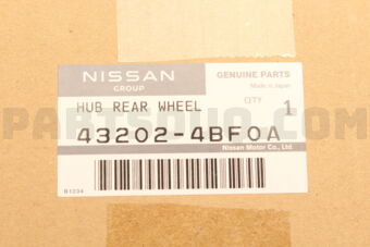 Nissan 432024BF0A HUB REAR WHEEL