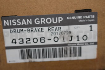 Nissan 4320601J10 DRUM-BRAKE,REAR