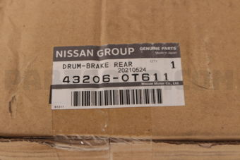 Nissan 432060T611 DRUM-BRAKE,REAR