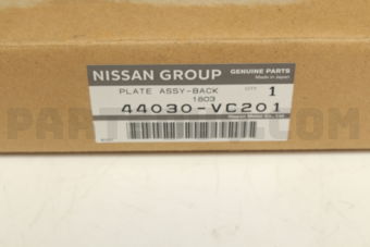 Nissan 44030VC201 PLATE ASSY-BACK,REAR BRAKE LH