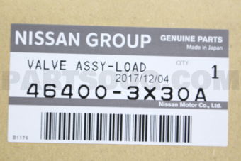 Nissan 464003X30A VALVE ASSY-LOAD SENSING
