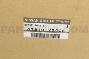 Nissan 47210VS40E BOOSTER ASSY-BRAKE