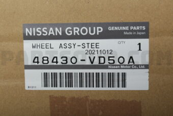 Nissan 48430VD50A WHEEL ASSY-STEERING,LESS PAD