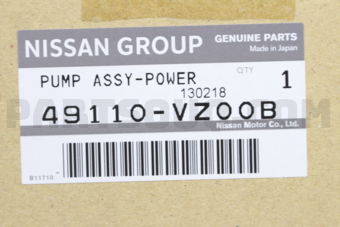 Nissan 49110VZ00B PUMP ASSY-POWER STEERING